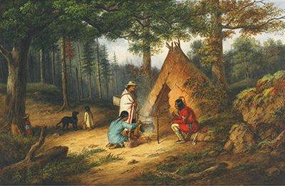 Cornelius Krieghoff Caughnawaga Indians at Camp